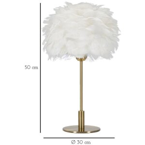 Mauro Ferretti stolná lampa guľová pružina E27 Ø 30x50 cm zlatá biela