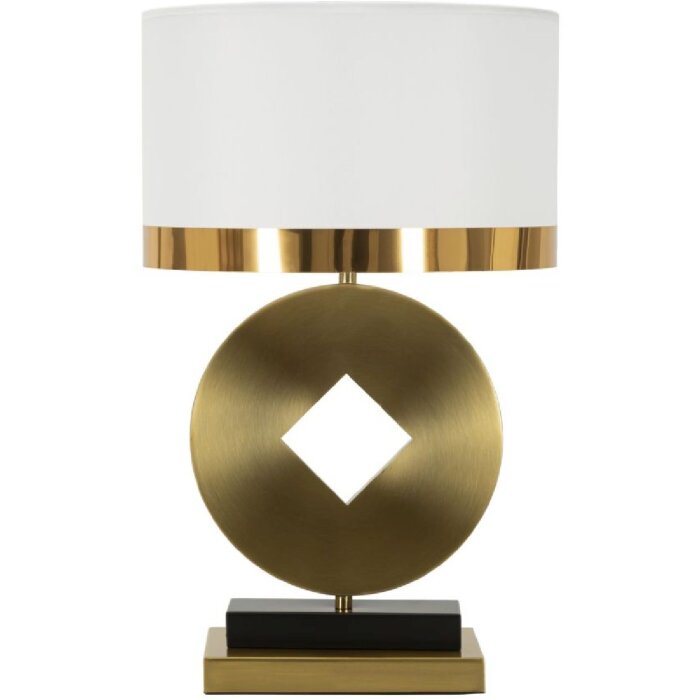 Stolná lampa Mauro Ferretti Coin E270 Ø 30x53 cm zlatá biela