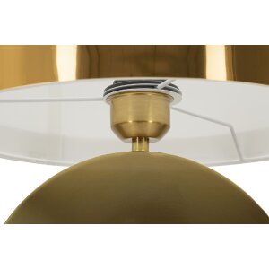 Stolná lampa Mauro Ferretti Coin E270 Ø 30x53 cm zlatá biela