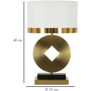 Stolná lampa Mauro Ferretti Coin E270 Ø 30x53 cm zlatá biela