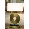 Stolná lampa Mauro Ferretti Coin E270 Ø 30x53 cm zlatá biela