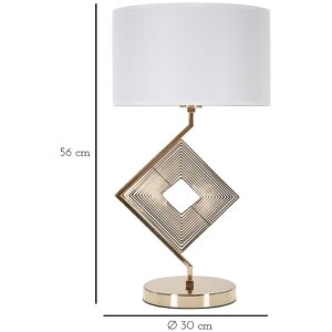Mauro Ferretti Move stolová lampa E27 Ø 30x56 cm zlatá biela