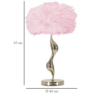 Stolná lampa Mauro Ferretti slim E27 Ø 40x63 cm ružovo zlatá