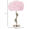 Stolná lampa Mauro Ferretti slim E27 Ø 40x63 cm ružovo zlatá