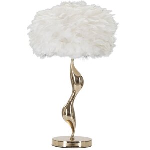 Stolná lampa Mauro Ferretti slim E27 Ø 40x63 cm biela zlatá