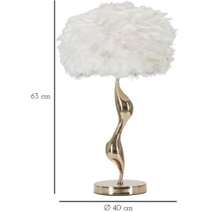 Stolná lampa Mauro Ferretti slim E27 Ø 40x63 cm biela zlatá