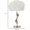Stolná lampa Mauro Ferretti slim E27 Ø 40x63 cm biela zlatá