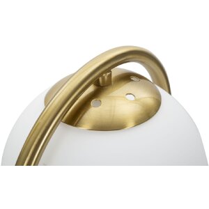 Stolná lampa Mauro Ferretti Glamy Arc E14 Ø 21x47 cm zlatá biela