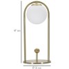 Stolná lampa Mauro Ferretti Glamy Arc E14 Ø 21x47 cm zlatá biela