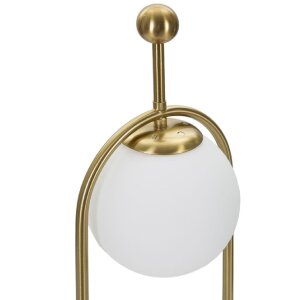 Stolná lampa Mauro Ferretti Glamy Arc E14 Ø 21x50 cm zlatá biela