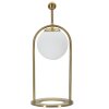 Stolná lampa Mauro Ferretti Glamy Arc E14 Ø 21x50 cm zlatá biela
