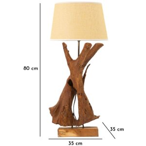 Stolná lampa Mauro Ferretti Tavolo E27 Ø 35x80 cm hnedá