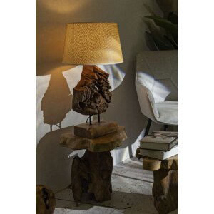 Stolná lampa Mauro Ferretti Kepala E27 Ø 35x69 cm hnedá