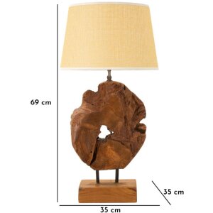 Stolná lampa Mauro Ferretti Kepala E27 Ø 35x69 cm hnedá