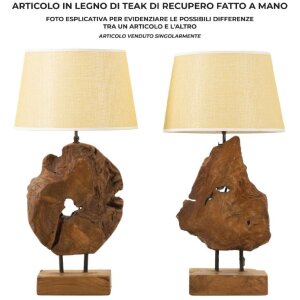 Stolná lampa Mauro Ferretti Kepala E27 Ø 35x69 cm hnedá