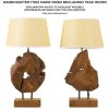 Stolná lampa Mauro Ferretti Kepala E27 Ø 35x69 cm hnedá