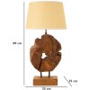 Stolná lampa Mauro Ferretti Kepala E27 Ø 35x69 cm hnedá