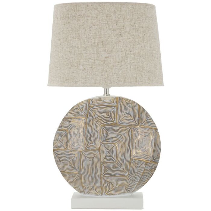 Stolná lampa Mauro Ferretti Eklipsen E27 Ø 38x64 cm zlatá biela