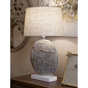 Stolná lampa Mauro Ferretti Eklipsen E27 Ø 38x64 cm zlatá biela
