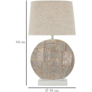 Stolná lampa Mauro Ferretti Eklipsen E27 Ø 38x64 cm zlatá biela