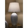 Stolná lampa Mauro Ferretti vlna E27 Ø 35x65 cm strieborná biela