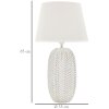 Mauro Ferretti stolová lampa list E27 Ø 35x65 cm biela zlatá
