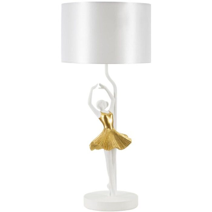 Mauro Ferretti stolová lampa tanečník E27 Ø 28x64 cm zlatá biela