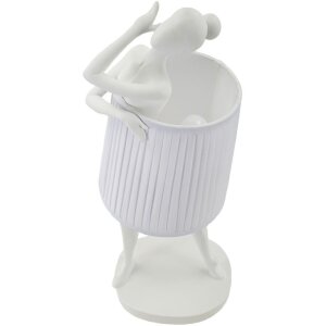 Stolná lampa Mauro Ferretti Ballet E14 Ø 29x25x62,5 cm biela