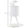 Stolná lampa Mauro Ferretti Ballet E14 Ø 29x25x62,5 cm biela