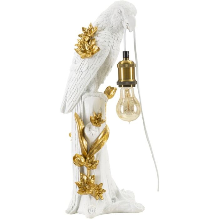 Mauro Ferretti stolová lampa papagáj E27 20x20x50,5 cm biele zlato