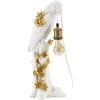 Mauro Ferretti stolová lampa papagáj E27 20x20x50,5 cm biele zlato