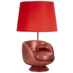 Stolná lampa Mauro Ferretti z polovice storočia E27 26x43 cm červená