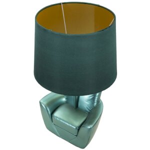 Stolná lampa Mauro Ferretti z polovice storočia E27 26x43 cm tyrkysová