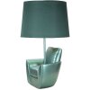 Stolná lampa Mauro Ferretti z polovice storočia E27 26x43 cm tyrkysová
