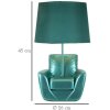 Stolná lampa Mauro Ferretti z polovice storočia E27 26x43 cm tyrkysová