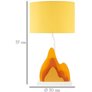 Mauro Ferretti stolná lampa Color E27 30x57 cm žltá