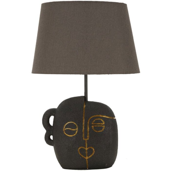 Mauro Ferretti stolná lampa Tribal E27 30,5x46 cm hnedá zlatá