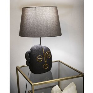 Mauro Ferretti stolná lampa Tribal E27 30,5x46 cm hnedá zlatá