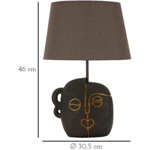 Mauro Ferretti stolná lampa Tribal E27 30,5x46 cm hnedá zlatá