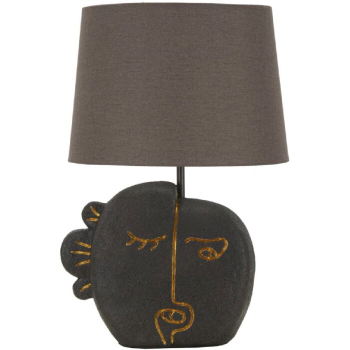 Mauro Ferretti Stolná lampa Tribal E27 27,5x39,5 cm hnedá zlatá
