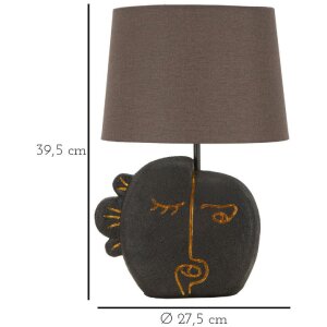 Mauro Ferretti Stolná lampa Tribal E27 27,5x39,5 cm hnedá zlatá