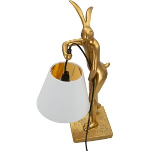 Mauro Ferretti stolná lampa Králičia rodina zlatá biela 26x16x47 cm
