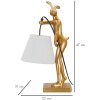 Mauro Ferretti stolná lampa Králičia rodina zlatá biela 26x16x47 cm
