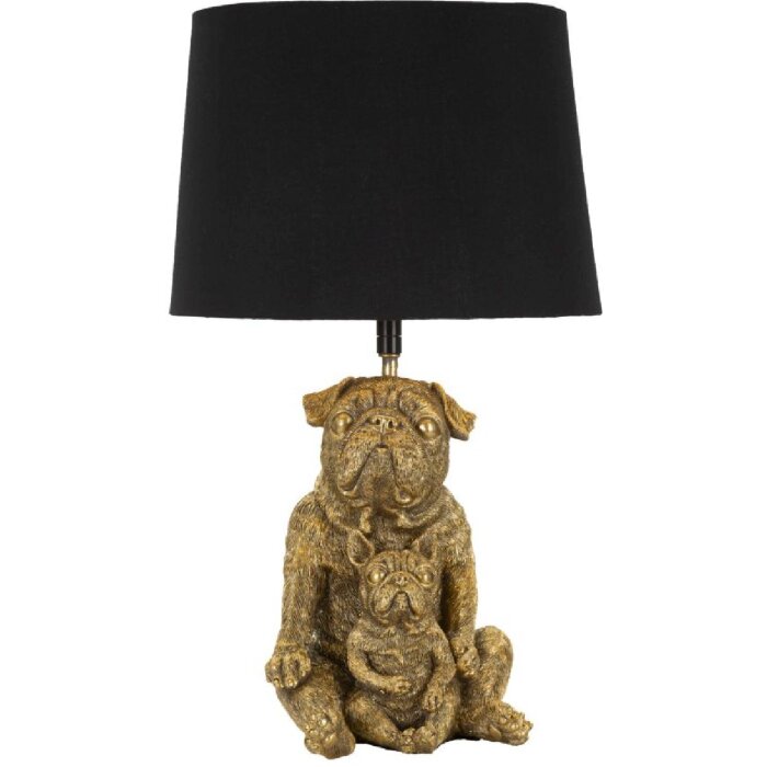 Mauro Ferretti stolná lampa pes Ø 26x43,8 cm zlatá čierna