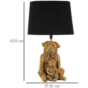Mauro Ferretti stolná lampa pes Ø 26x43,8 cm zlatá čierna
