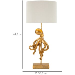Mauro Ferretti stolná lampa Oktopus E27 Ø 30,5x64,5 cm zlatá biela