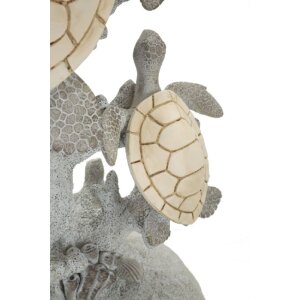 Mauro Ferretti stolná lampa korytnačka E27 30,5x63,5 cm bielo-sivá