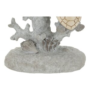 Mauro Ferretti stolná lampa korytnačka E27 30,5x63,5 cm bielo-sivá