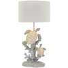 Mauro Ferretti stolná lampa korytnačka E27 30,5x63,5 cm bielo-sivá