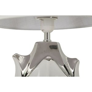 Mauro Ferretti stolná lampa Shiney E27 30x51 cm biela strieborná